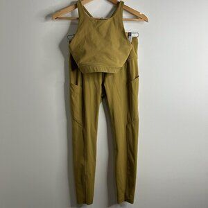 Lululemon Align Leggings + Sports Bra Set Womens Size 6 Olive Green Gym Athletic